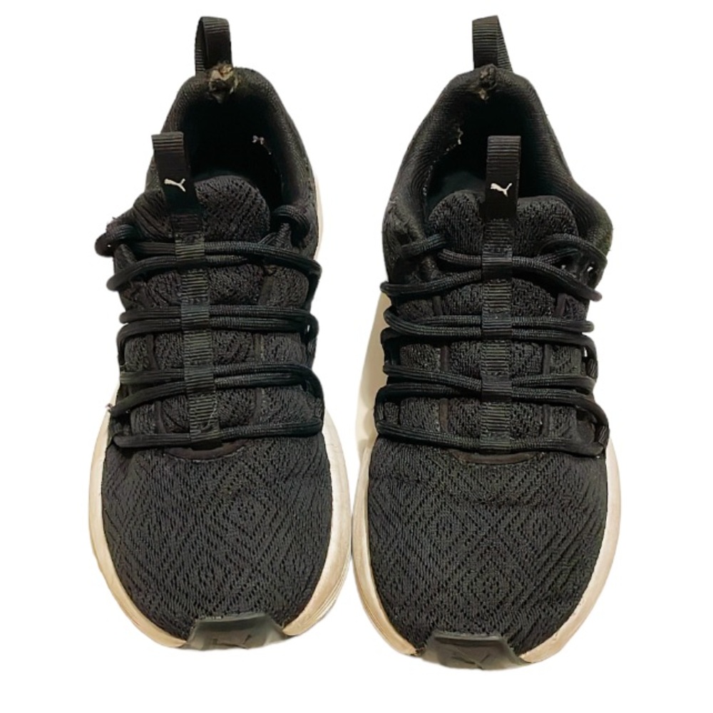 Puma black knit lace up athletic sneakers size 5.5
